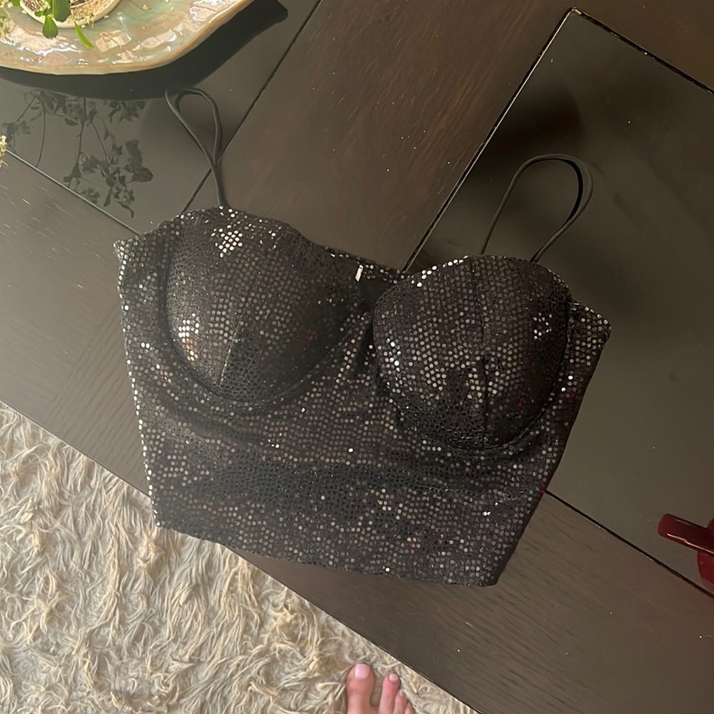 Windsor Black sparkle Bustier